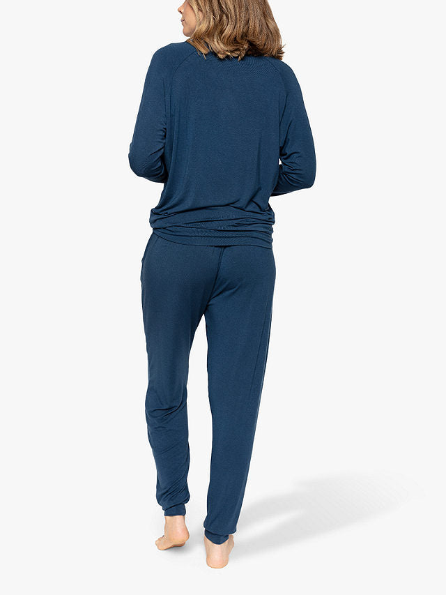 Cyberjammies Verity 9362 Petrol Blue Modal Knit Pyjama