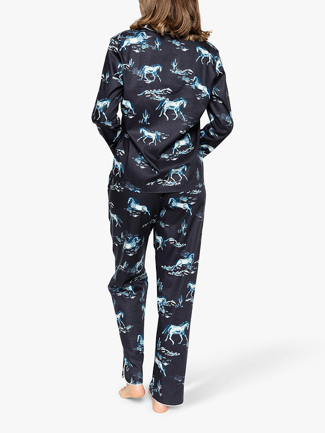 Cyberjammies Verity 9359 Navy Horse Print Cotton Pyjama Pant 12