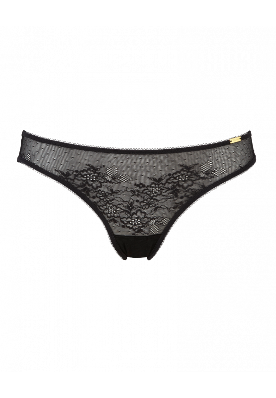 Gossard 13003 Women's Glossies Lace Black Knickers Panty Full Brief Medium