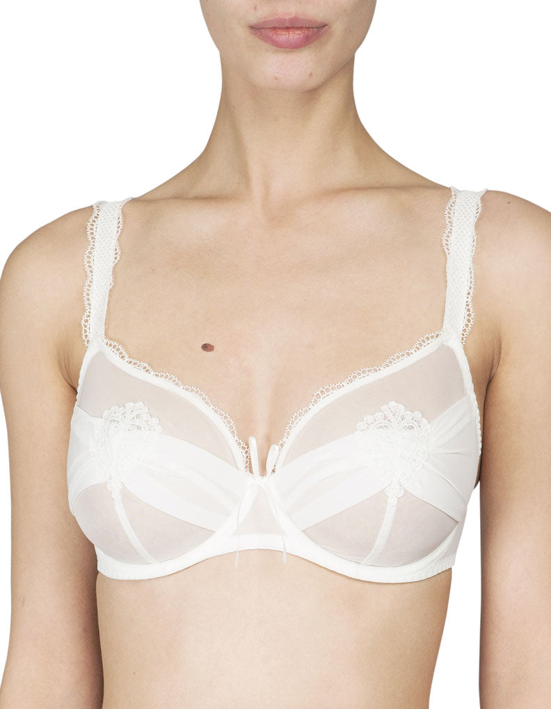 Maison LeJaby Elixir G61433-801  Attrape Coeur Lily White With Lace   Full Cup Bra 95F