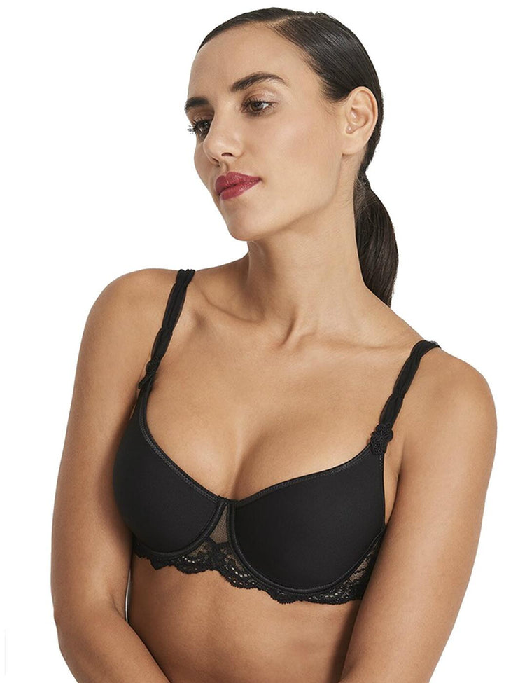 Aubade DA09-02 A L'Amour Black Lace Underwired T-Shirt Bra 36F