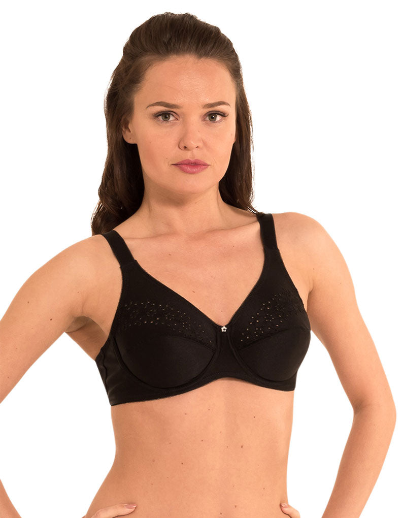 LingaDore 1343-Lisette Black  Underwired Full Cup Bra 110B