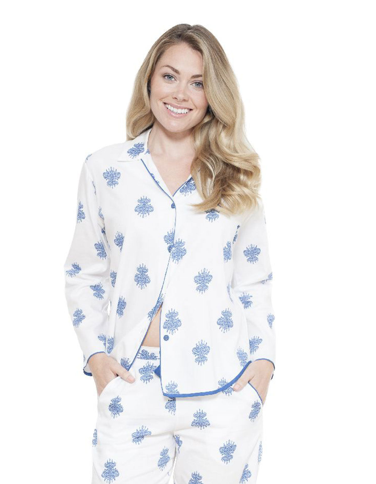 Cyberjammies 3631 Lara White Motif Pyjama Top 8