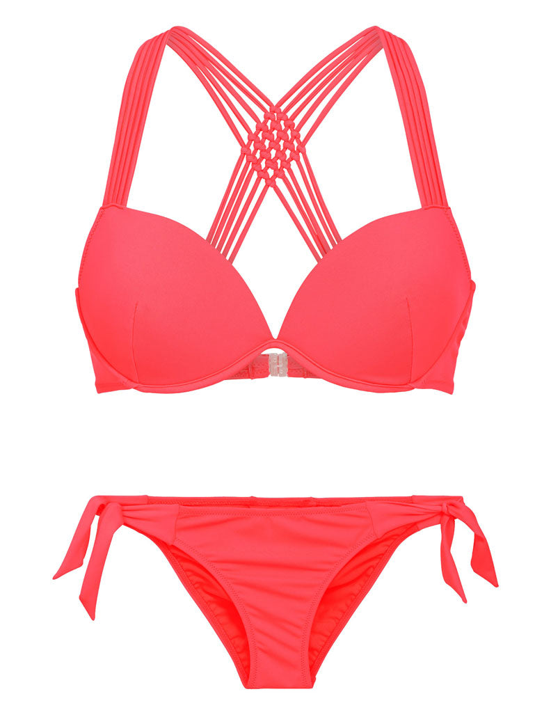 LingaDore 2912-149 Sunrise Granatina Red Solid Colour Bikini Set 85A