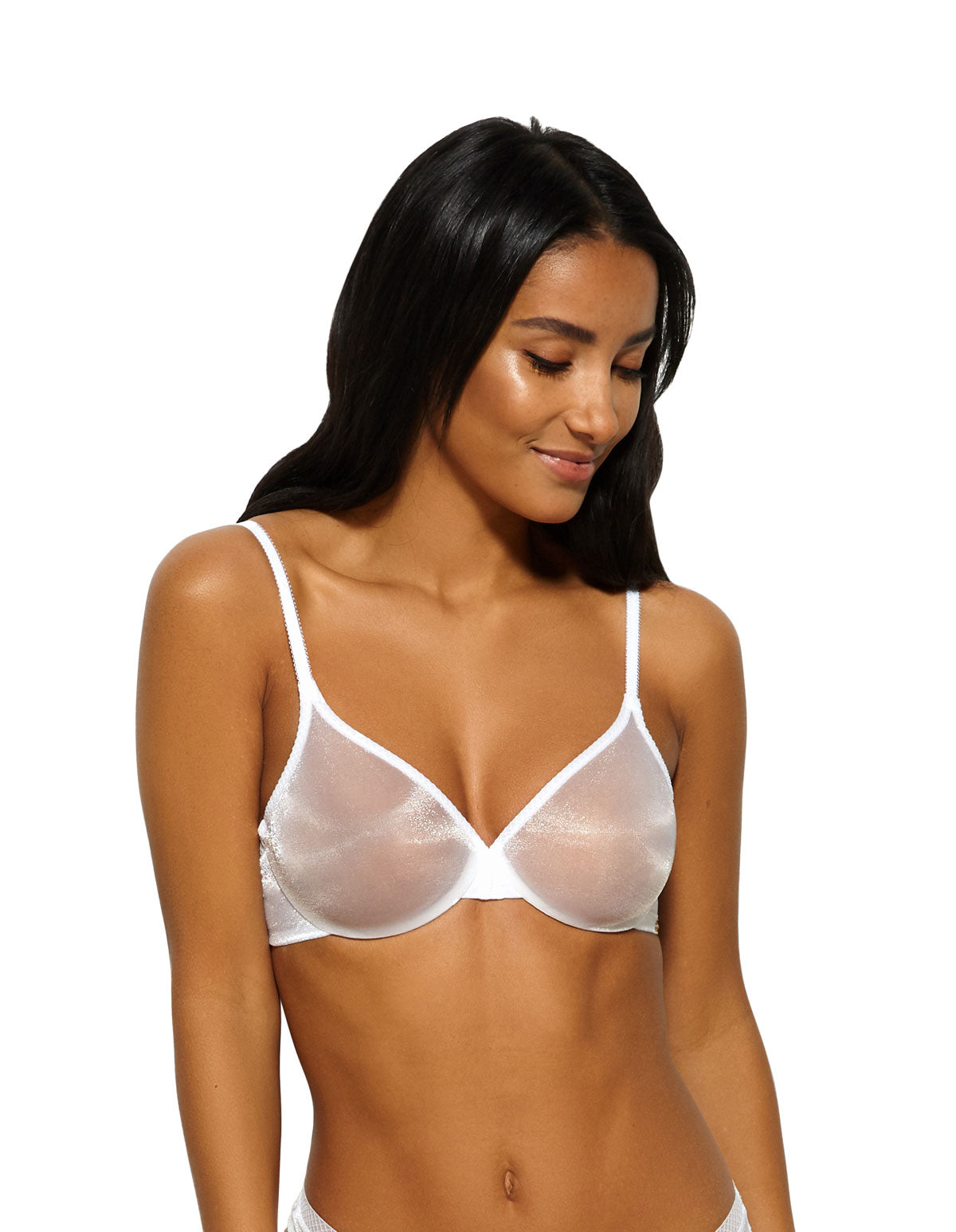 Gossard 6271 Glossies White Non-Padded Underwired Sheer Bra