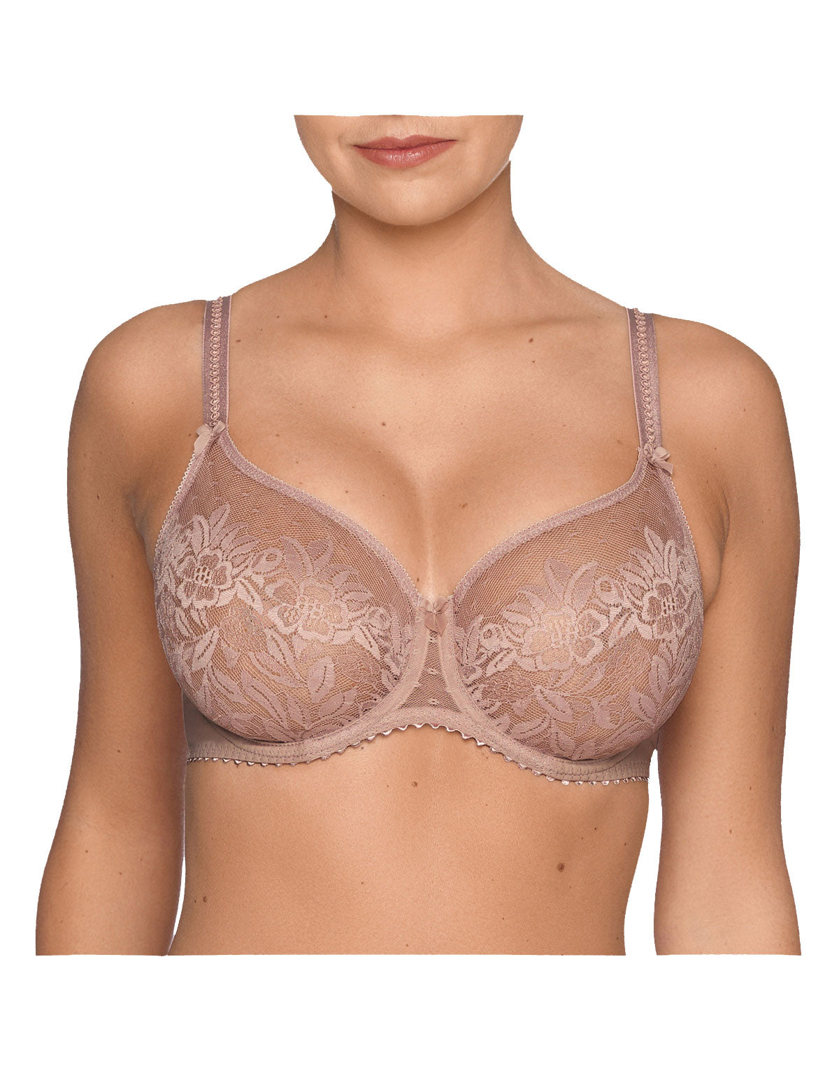PrimaDonna Divine 0162650 Patine Pink Lace Non-Padded Underwired Seamless Full Cup Bra