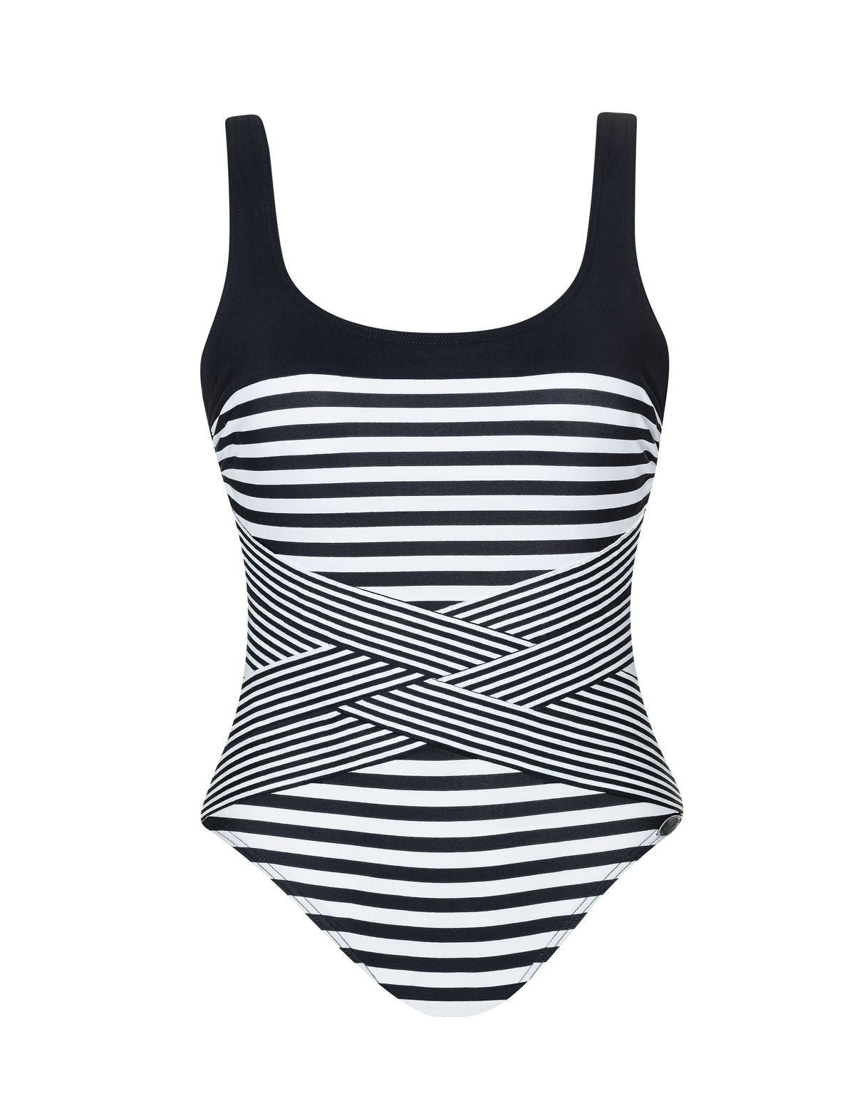 Sunflair 22235-005 Black Striped Swimsuit