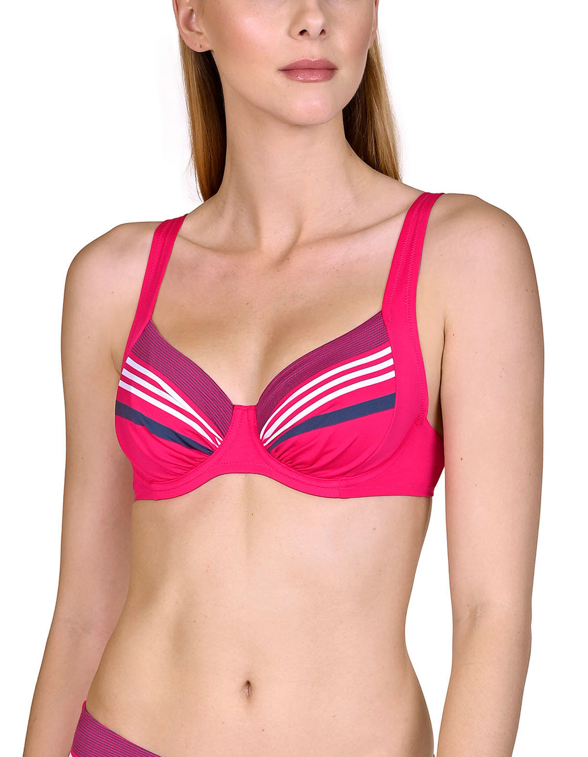Lisca 40479-C4 Dominica Asalea Pink Striped Underwired Bikini Top