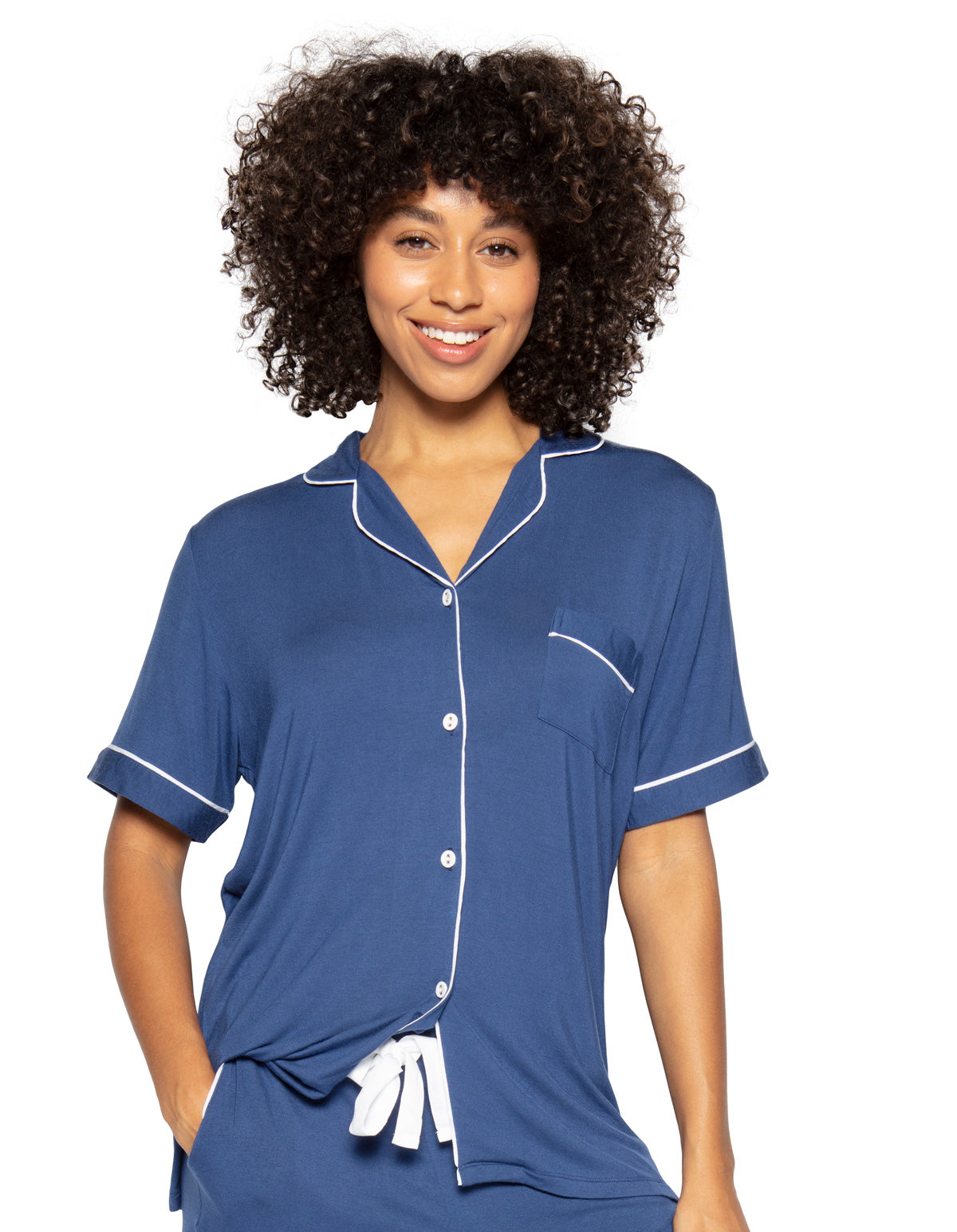 Cyberjammies Libby 4775 Indigo Modal Pyjama Top 12