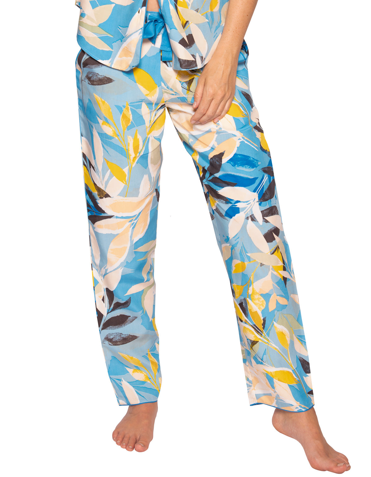 Cyberjammies Phoebe 4811 Blue Floral Modal Pyjama Pant 12