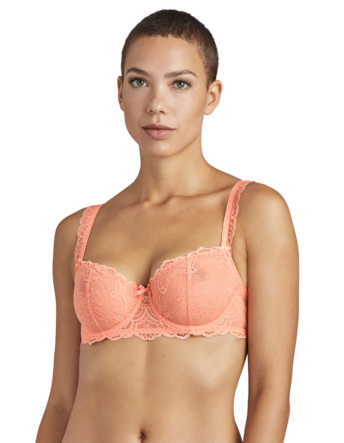 Aubade Danse Des Sens OG14-6 Melon Lace Underwired Half Cup Bra 34C