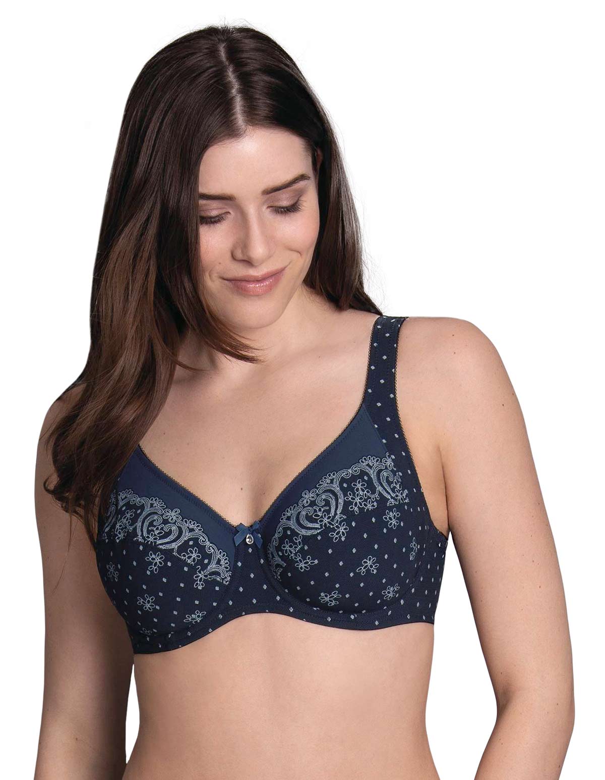 Anita Belvedere 5886-390 Deep Blue Floral  Underwired Comfort Bra 40D