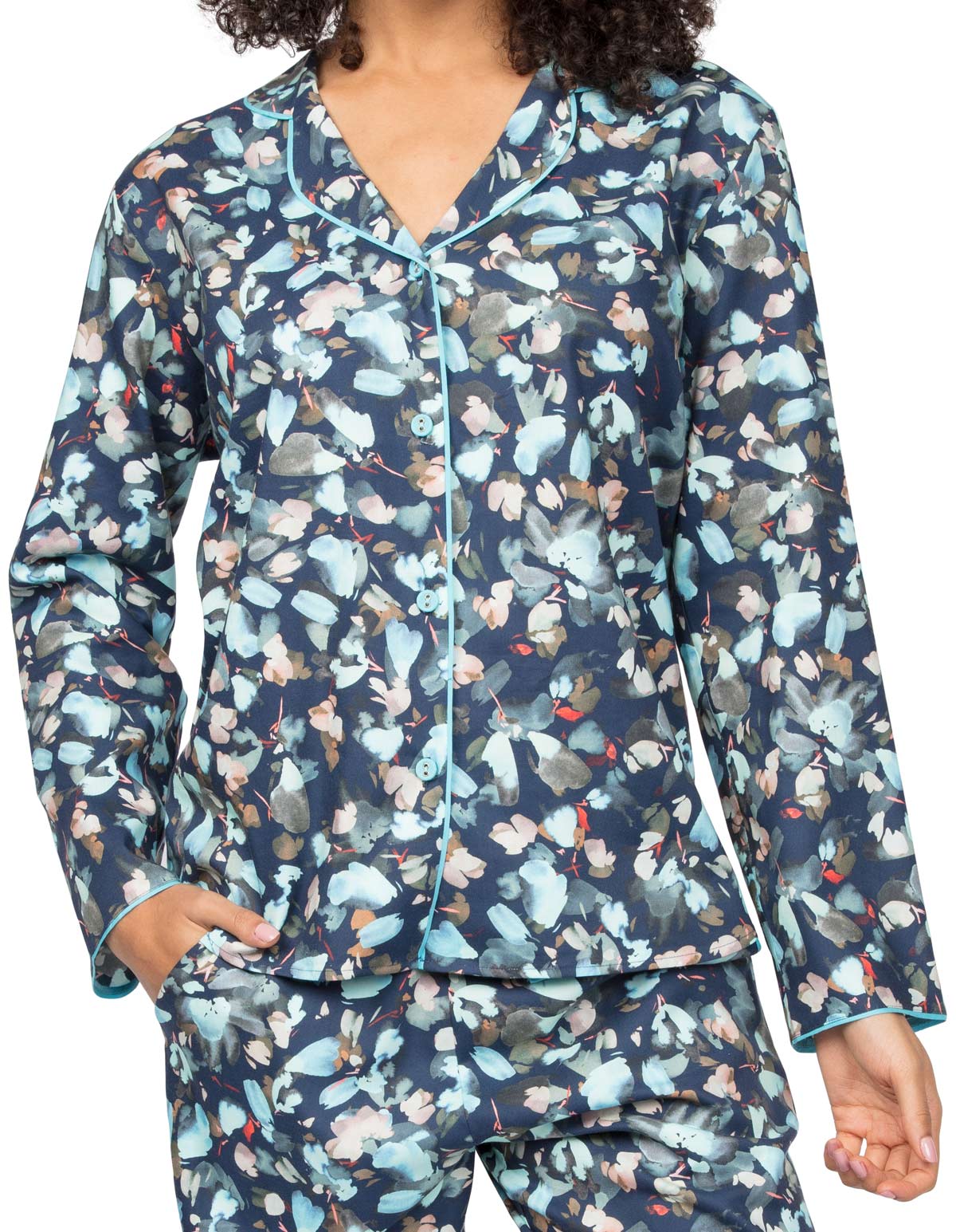 Cyberjammies Freya 4952 Multicoloured Leaf Cotton Pyjama