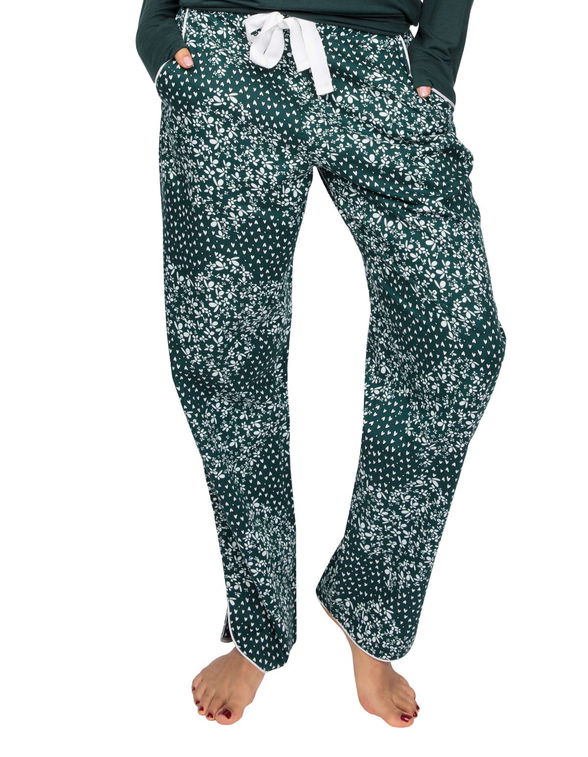 Cyberjammies Penny 4933 Green Heart Cotton Pyjama Pant 8