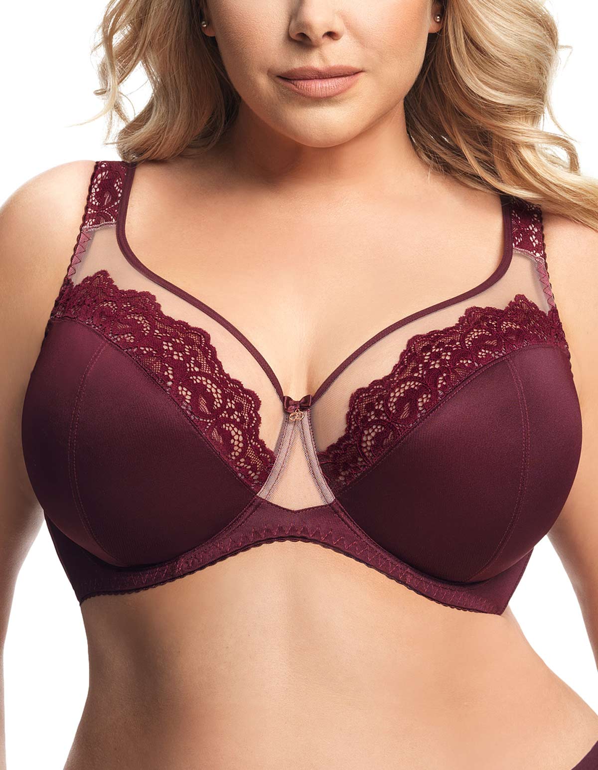 Gorsenia Luisse K441-BOR Burgundy Underwired Full Cup Bra