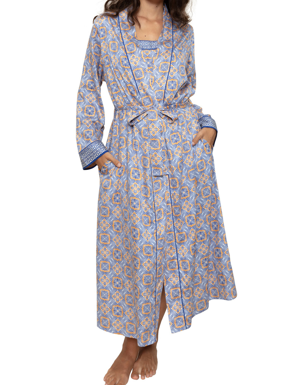 Fable & Eve Hampstead 1661 Multicoloured Geometric Modal Robe 14