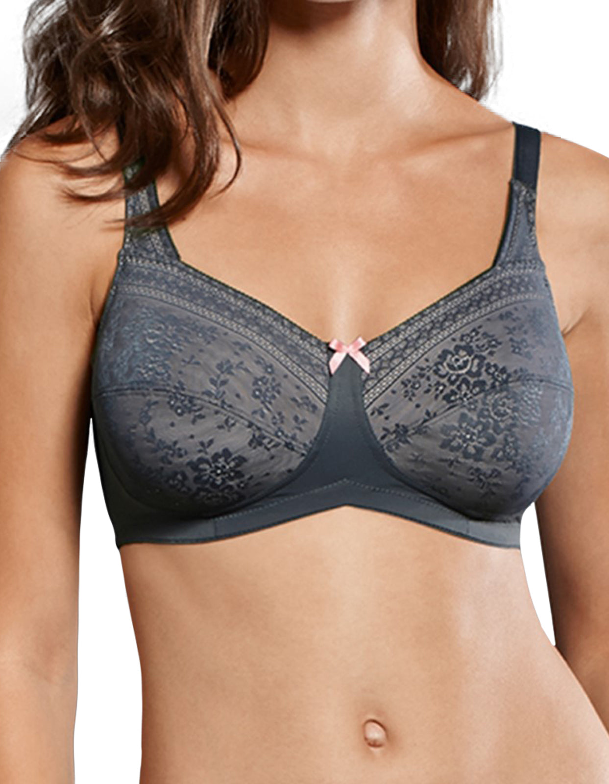 Anita Care Fleur 5754X-408 Anthracite Lace Non-Padded Non-Wired Mastectomy Post Operative Bra 40D