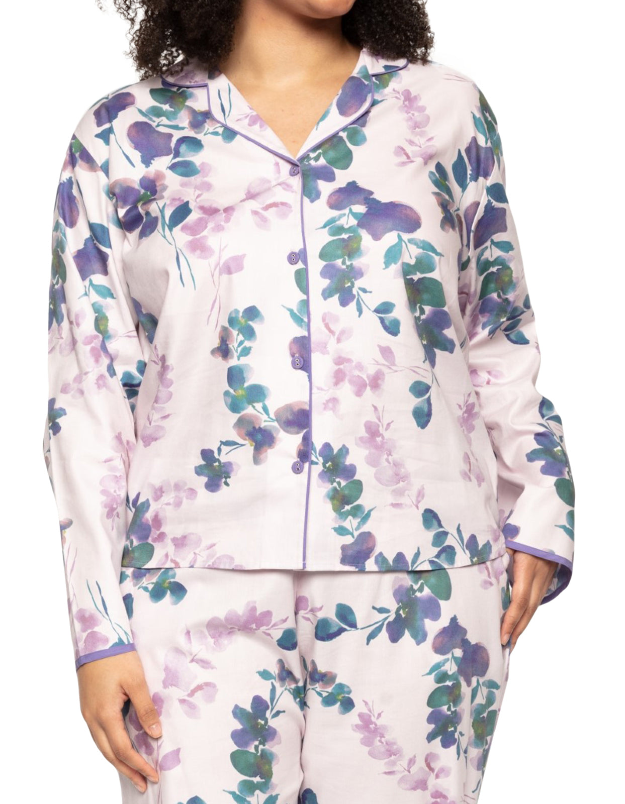 Cyberjammies Camila 9367 Pink Floral Print Cotton Pyjama Top 10