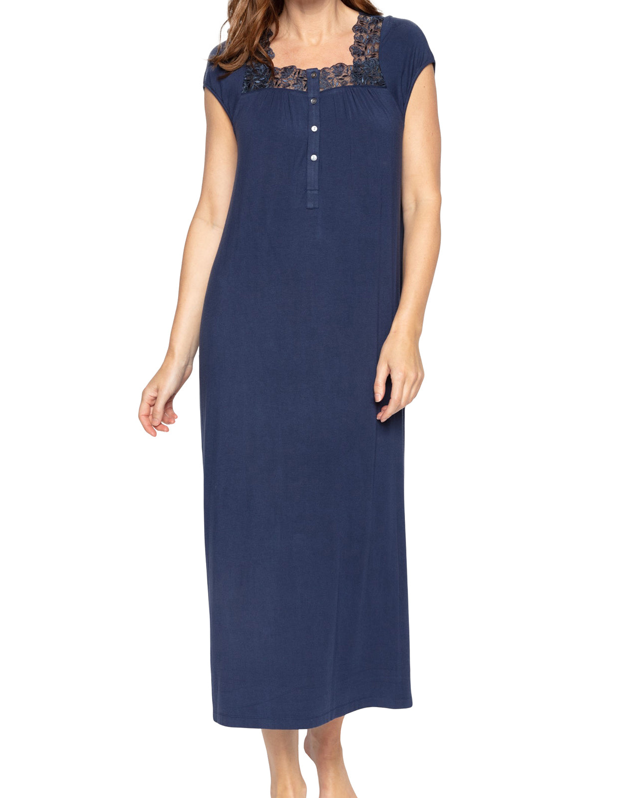 Cyberjammies Nora Rose Jenna 1702 Navy Modal Lycra Nightdress 18