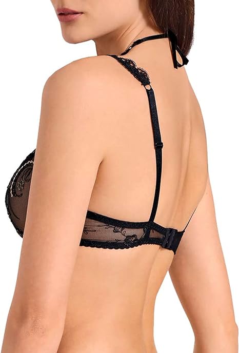 Aubade Amour Precieux UDN08-DINO Diamant Noir Underwired Moulded Plunge Bra 38B