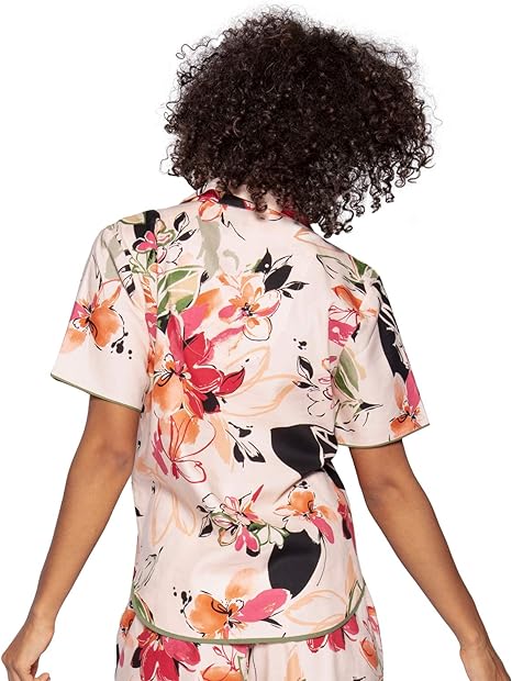 Cyberjammies Natalie 4794 Peach Mix Floral Cotton Pyjama