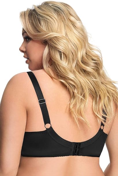 Gorsenia K357 Blanca Black Floral Lace Padded Underwired Full Cup Bra 100D