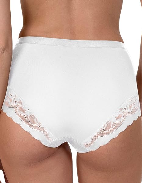 Lisca 22195-01 Evelyn White Lace Highwaist Brief 44