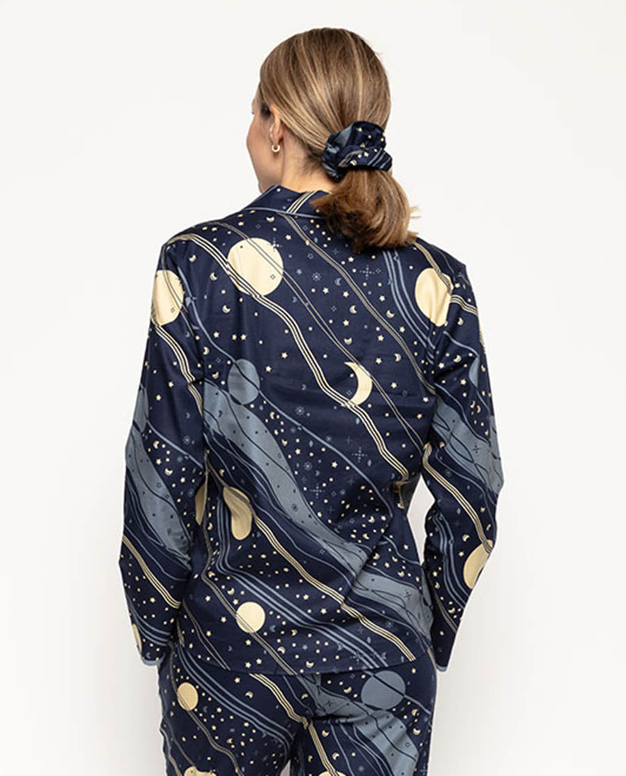 Cyberjammies Skye 9430 Blue Celestial Print Cotton Pyjama Top 20