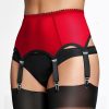Nylon Dreams NDL61 Red 6 Strap Suspender Belt