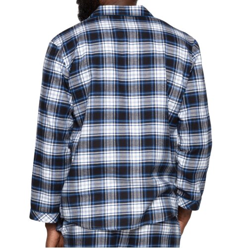 Cyberjammies Apollo 6731 Blue Check Cotton Long Sleeve Pyjama Top Xlarge