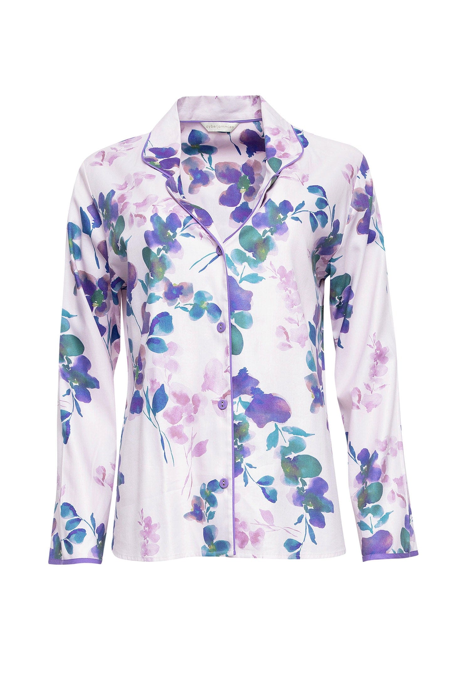 Cyberjammies Camila 9367 Pink Floral Print Cotton Pyjama Top 10