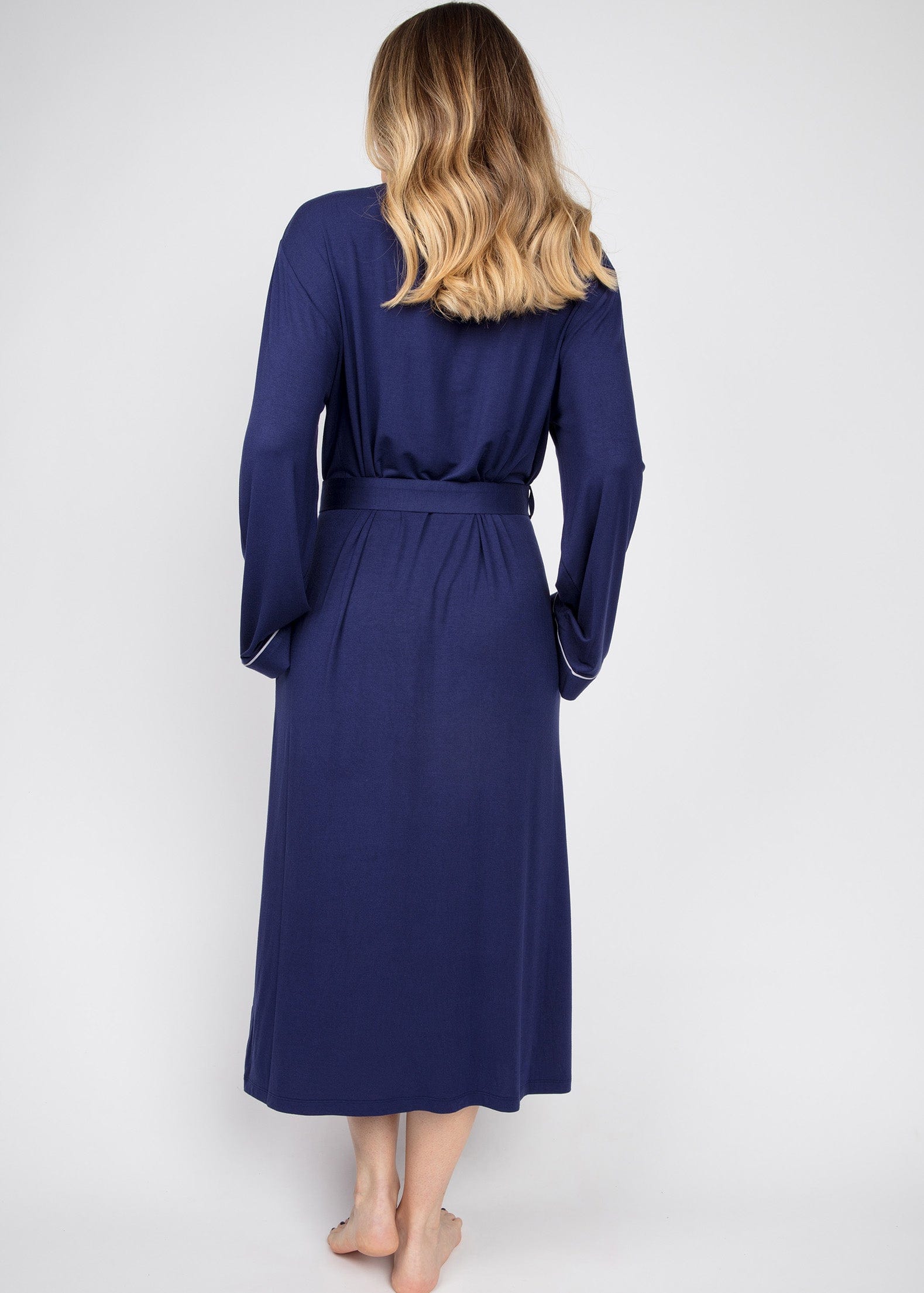 Cyberjammies Ellie 4961 Navy Blue Modal Dressing Gown 22