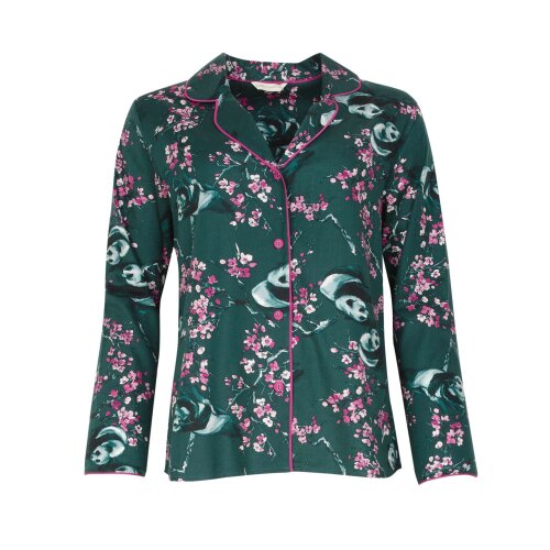 Cyberjammies Penny 4928 Green Panda Cotton Pyjama Top 10