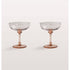 Pink Stem Champagne Glass Set