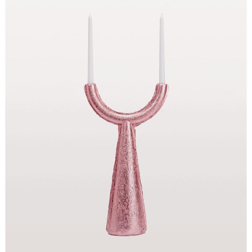 Chunk Pink Candle Holder