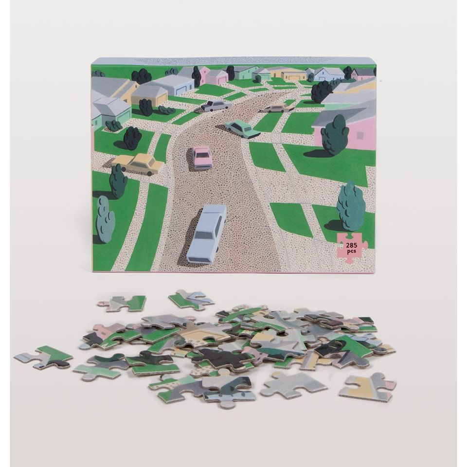 Pastel Suburbia Jigsaw Puzzle