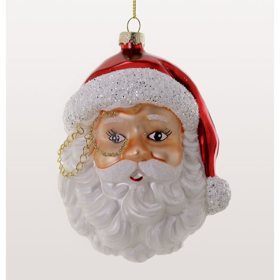 Santa With Monocle Christmas Bauble - Limited Edition