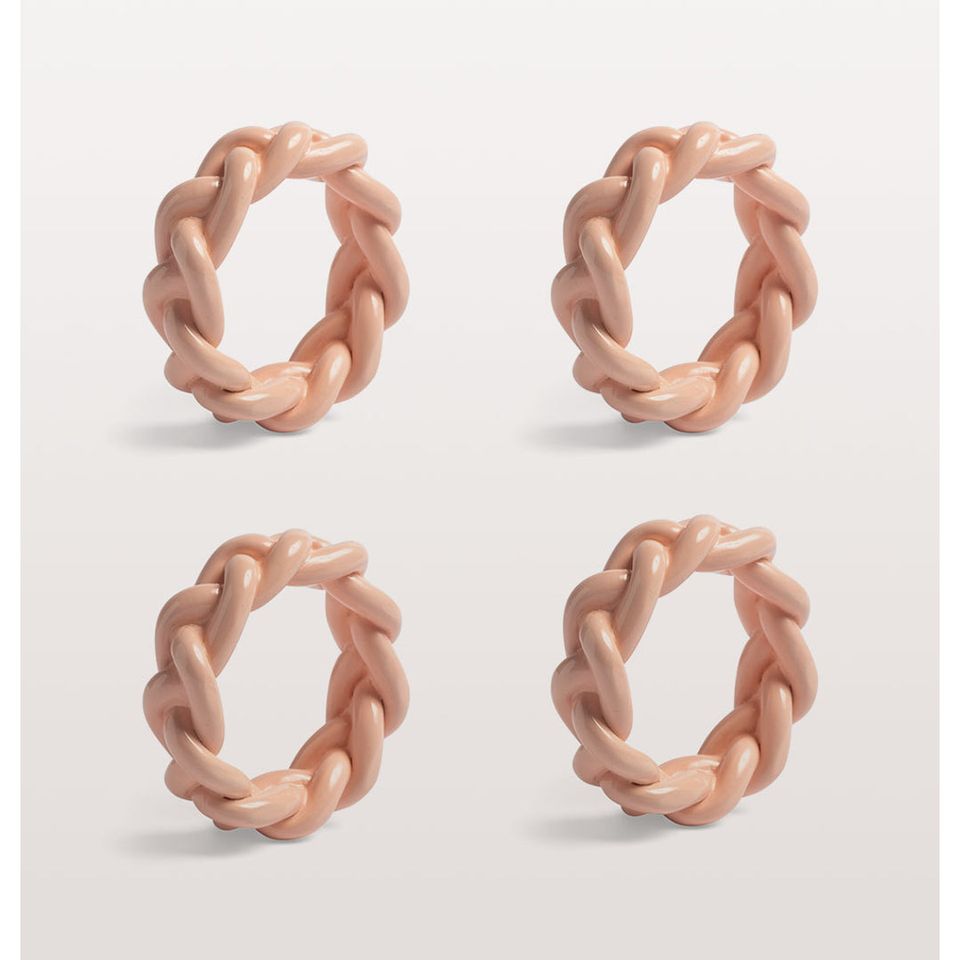 Braided Napkin Rings Pink